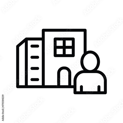 Institutional Investor line icon , vector, pixel perfect, illustrator file 

