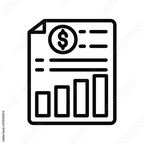 Financial Planning line icon , vector, pixel perfect, illustrator file 
