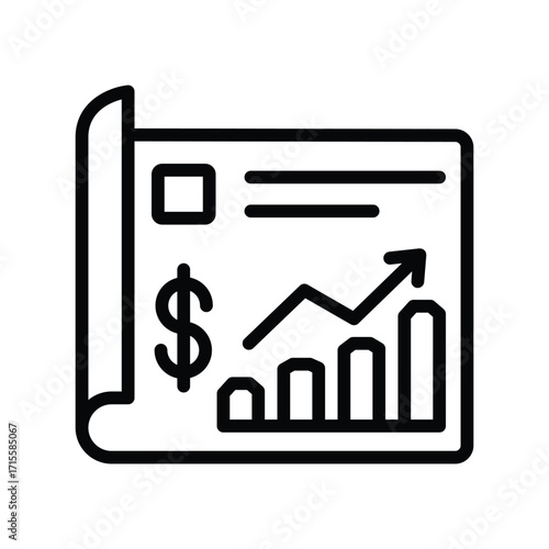Investment Planning line icon , vector, pixel perfect, illustrator file 
