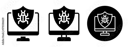 Antivirus Icon Collection Glyph & Mixed Style