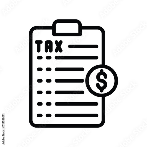 Tax Benefits line icon , vector, pixel perfect, illustrator file 
