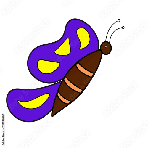 butterfly clipart element cartoon side useful for educational purpose