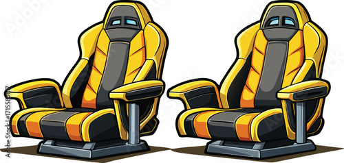Racing style chairs yellow black orange racing chair gaming chair