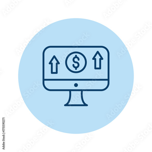 Online Investment pentaglow , vector, pixel perfect, illustrator file 

