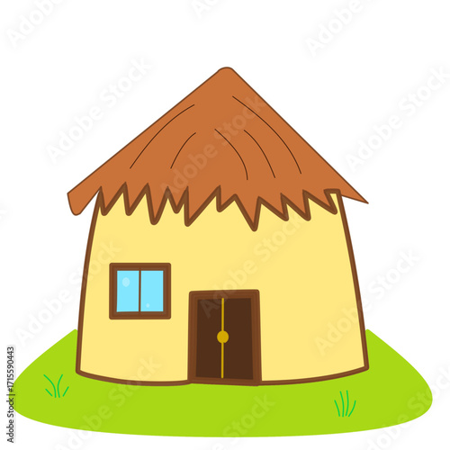 hut cartoon image clipart element vector printable children book.eps