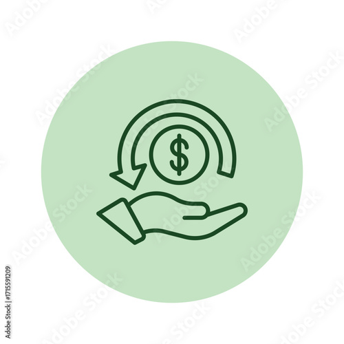 Investment Return pentaglow , vector, pixel perfect, illustrator file 
