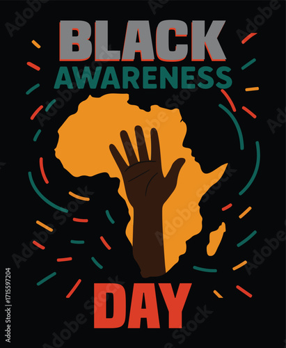 Black Awareness Day Africa Equality Freedom Unity Poster Design