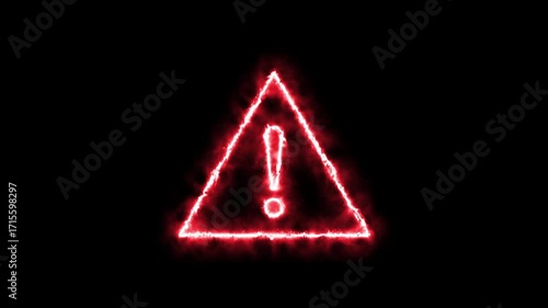 Red warning signal of danger