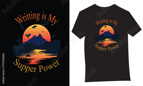This is eye soothing, trendy & summer minimalist
 T-Shirt design for Celebrate Authors Day .

