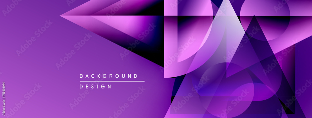 Obraz premium Abstract purple design. Overlapping shapes create dynamic visual effect. Modern, sleek background suitable for digital projects.