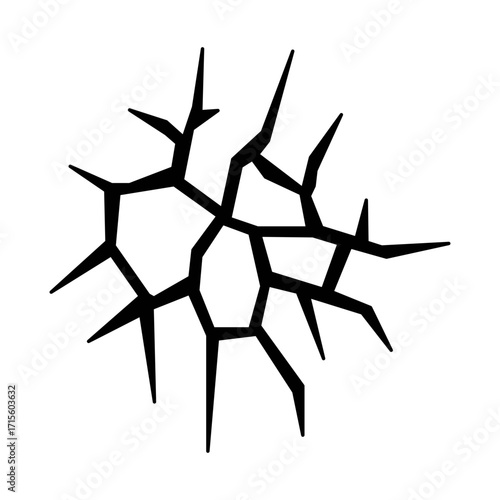 Broken Glass Crack Vector Illustration Shattered Window Impact Effect Design