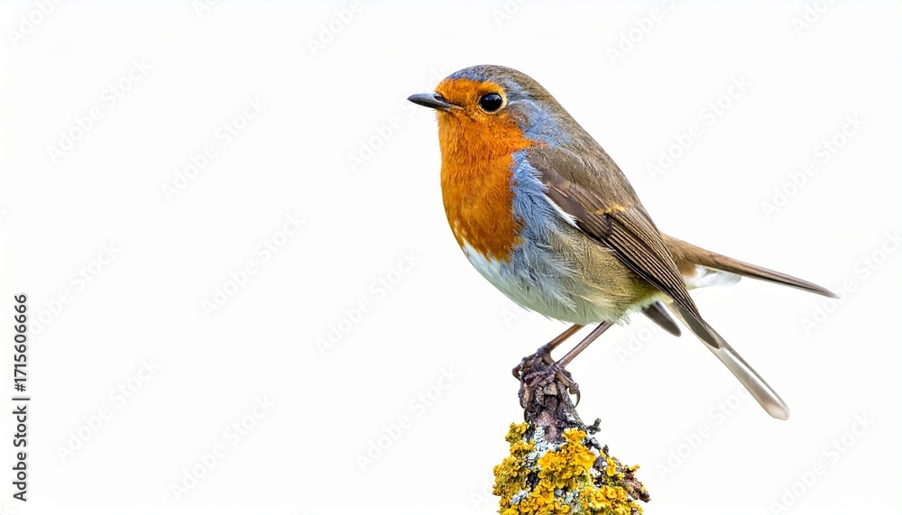 Fototapeta premium robin isolated on white background