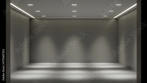 Wallpaper Mural Empty room with spotlights Torontodigital.ca