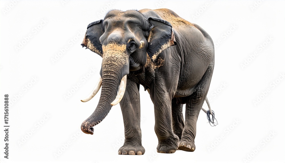 Fototapeta premium elephant isolated on white background
