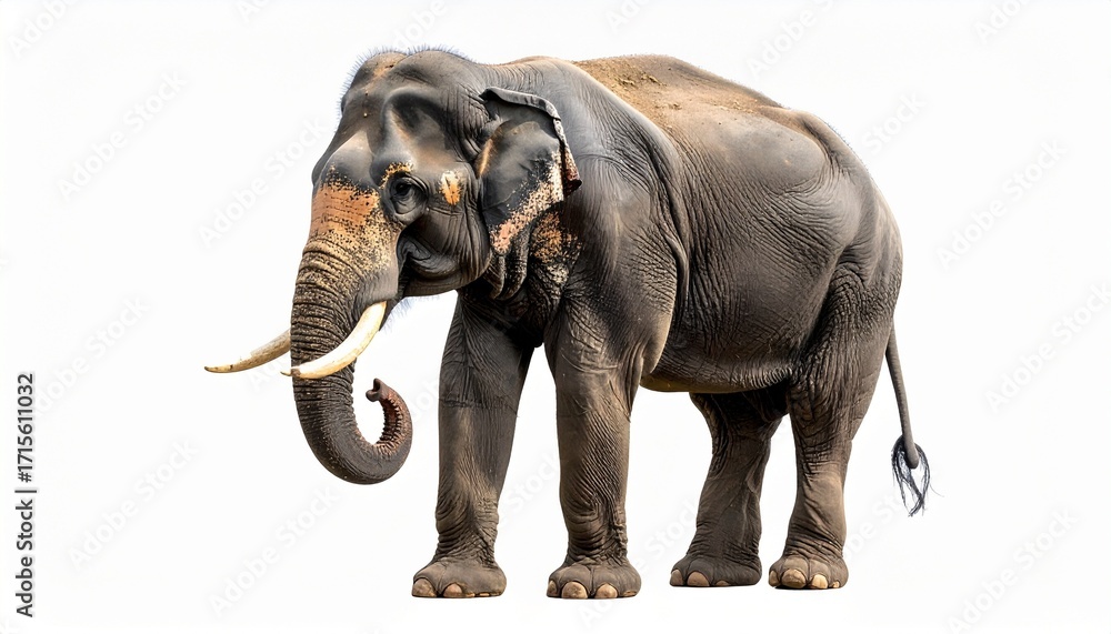 Fototapeta premium elephant isolated on white background