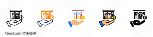 Sales Projection Icon Multiple Style Collection Set 
