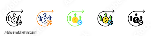 Future Profit Icon Multiple Style Collection Set 