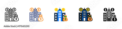 Company Finance Icon Multiple Style Collection Set 