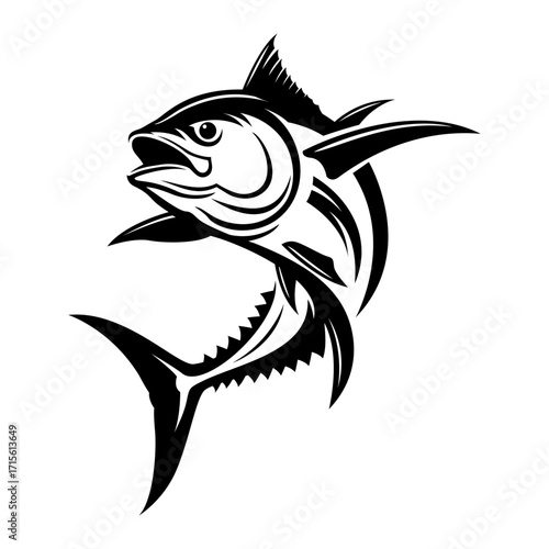tuna fishing illustration logo vector image t shirt