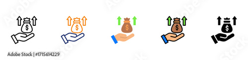 Profit Icon Multiple Style Collection Set 