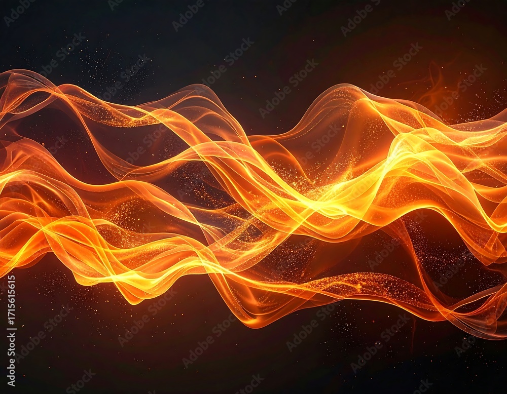 Obraz premium Abstract fiery waves (3)