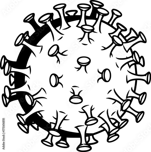 corona virus icon, virus icon vector