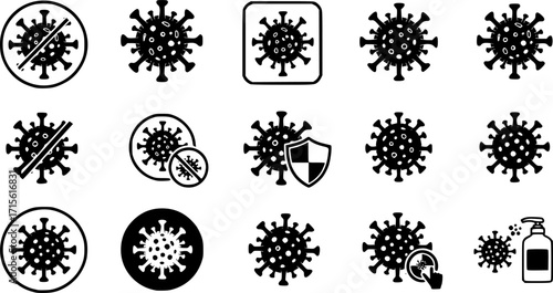 corona virus icon, virus icon vector
