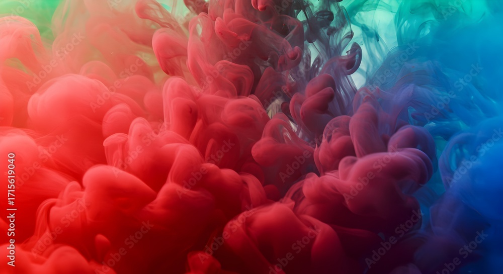 Fototapeta premium Colorful ink mixing