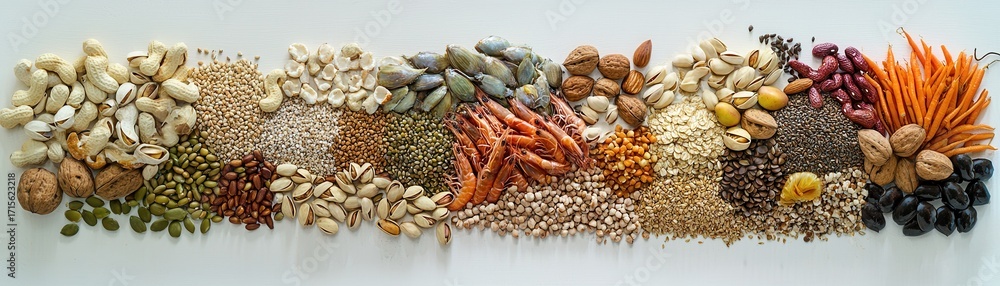 Obraz premium Organic Mixed Seeds and Nuts Variety Spread