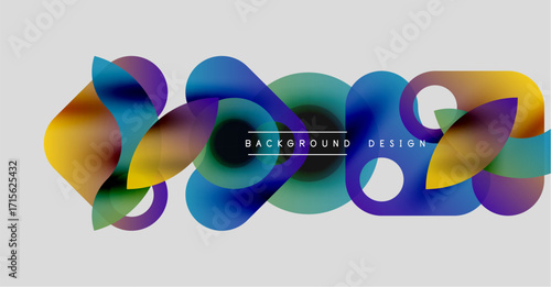 Abstract fluid shapes, vibrant colors blend. Modern design element, suitable background texture. Smooth gradients create dynamic visual impact.