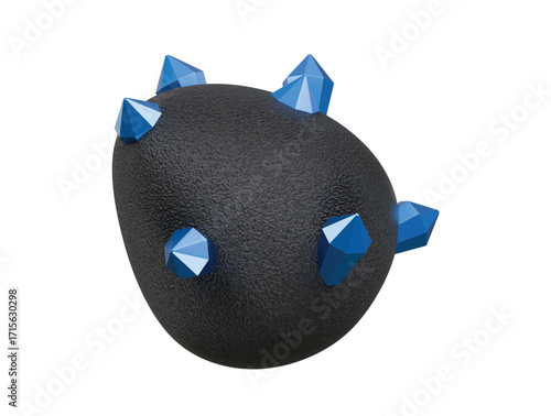iron ore icon 3d illustration render