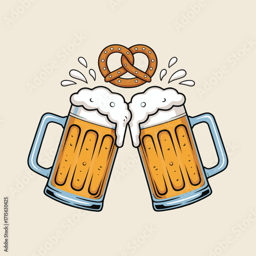 vector illustration of beer mug