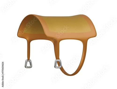 horseback icon 3d illustration render