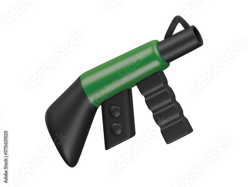 AK 47 icon 3d illustration render