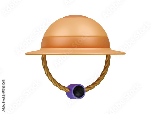archeologist hat icon 3d illustration render