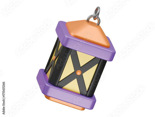 creepy lantern icon 3d illustration render