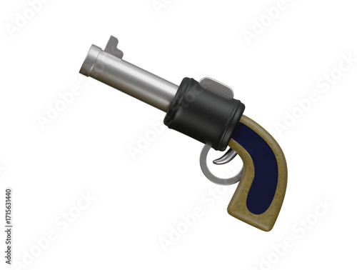 pirate pistol icon 3d illustration render