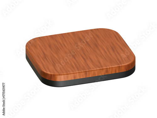 wood floor icon 3d illustration render