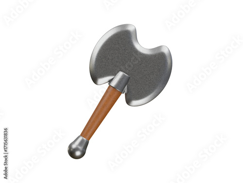 dual pickle axe icon 3d illustration render
