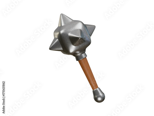 spike hammer icon 3d illustration render