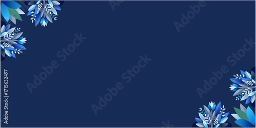 Featuring a deep, dark blue background, it gives a cool and elegant feel. The overall style is modern and elegant, and the design can be used for presentation slides, banners, or greeting cards.
