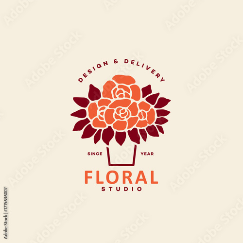 Bouquet of roses logo