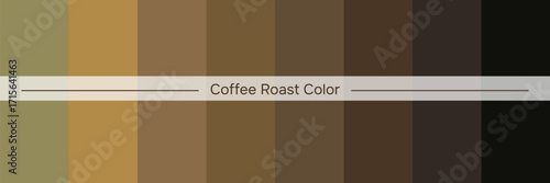 The color palette of roasted coffee. Vector illustration