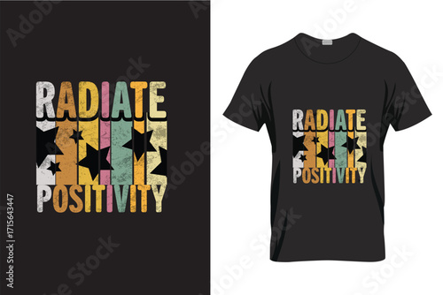 Mockup T-shirt radiate positivity 