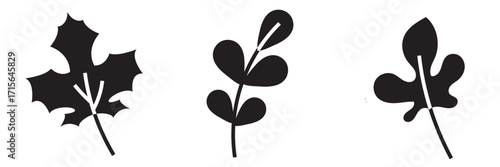 Autumn leaves icon.   isolated on white background. vector illustration. EPS 10