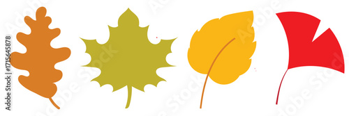 Autumn leaves icon.   isolated on white background. vector illustration. EPS 10