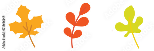 Autumn leaves icon.   isolated on white background. vector illustration. EPS 10