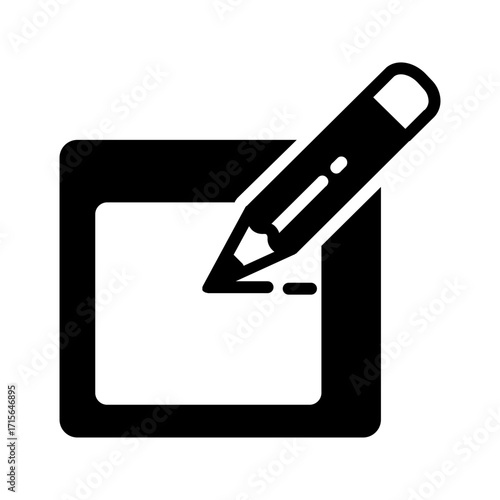 Vector solid black  icon for Edit