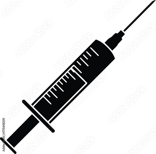 Medical syringe injector healthcare science technology vector
