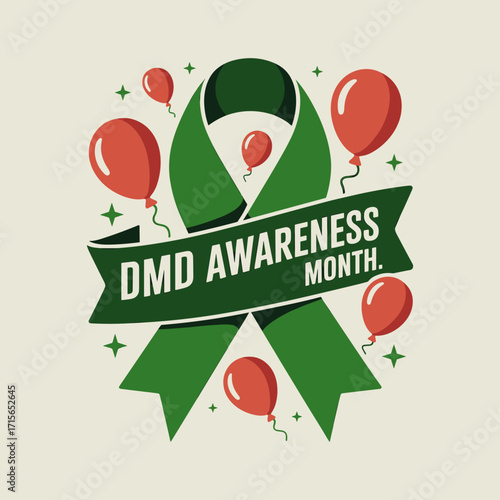 DMD Awareness Ribbon with Balloons
